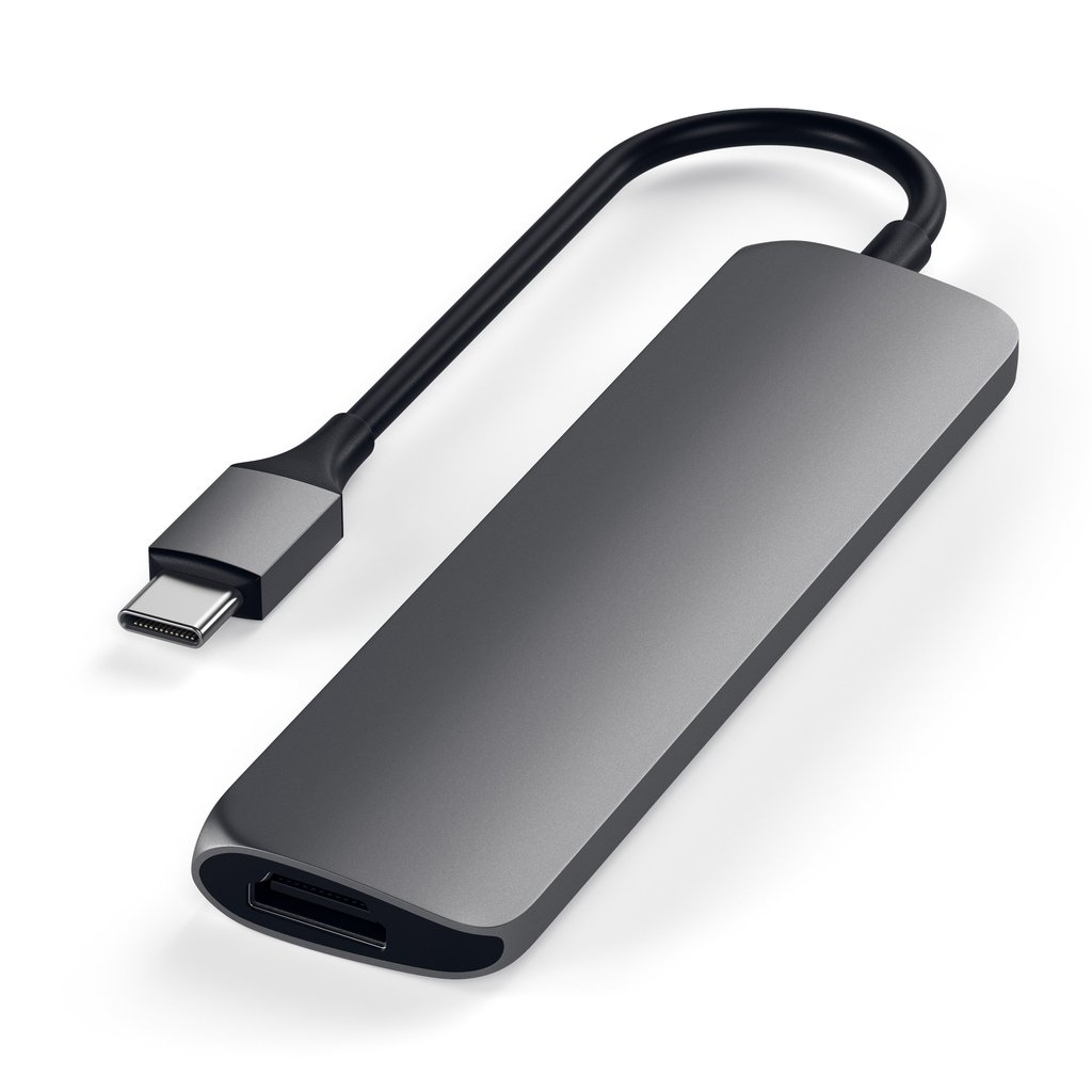 USB адаптер Satechi Slim Aluminum Type-C Multi-Port Adapter with Type-C Charging Port. Интерфейс USB